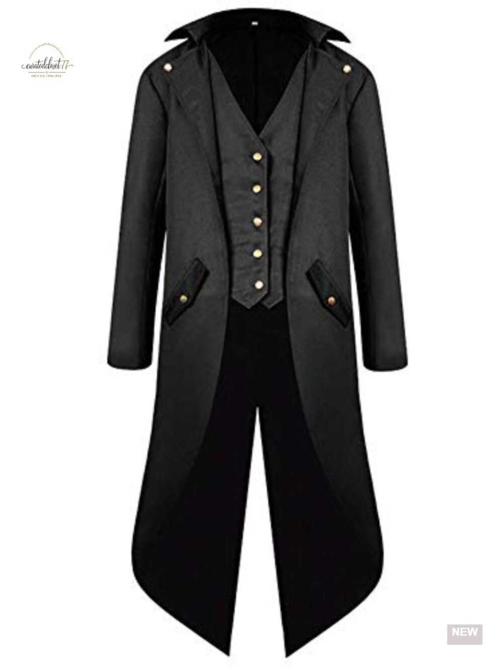 Men's Steampunk Tailcoat Halloween Costume Victorian Gothic Frock Coat
